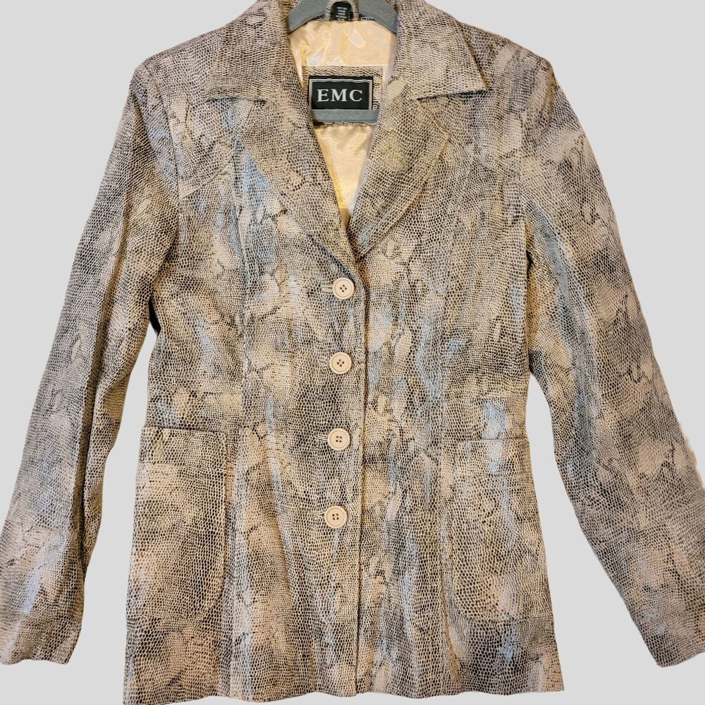 Women's EMC Snakeskin Leather Jacket